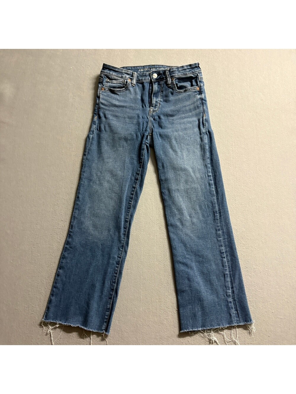 American Eagle High Rise Kick Boot Crop Jeans Womens Size 4 Next Level Stretch
